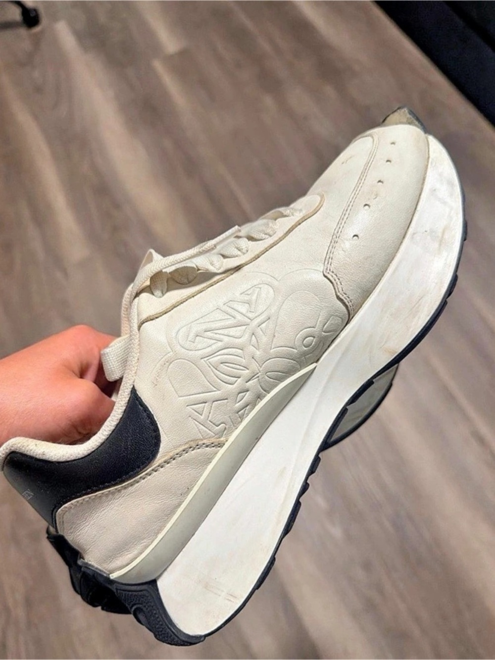 Alexander McQueen Sprint Runner Sneakers White & Black US 9